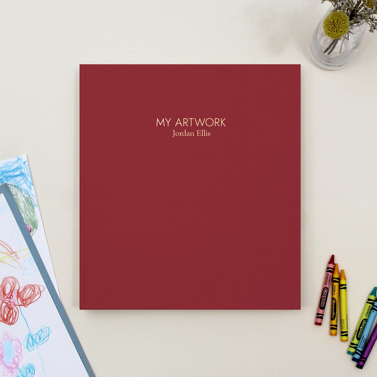 My Artwork Binder | Cranberry Red Cotton