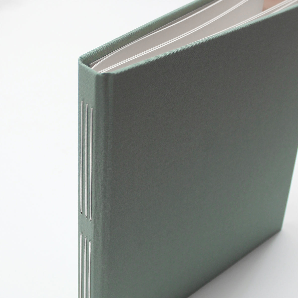 Deluxe Wedding Guestbook | Cover: Jade Green Cotton | Available Personalized