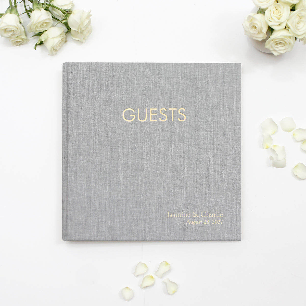 The Event Guestbook | Light Gray Linen