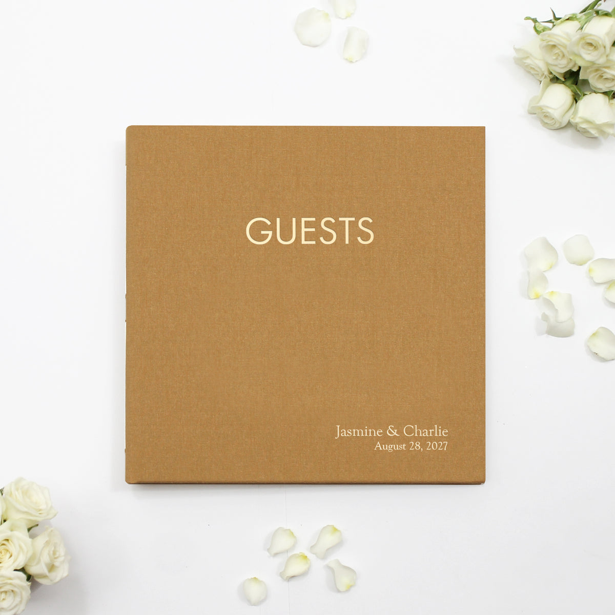 The Event Guestbook | Antique Gold Silk