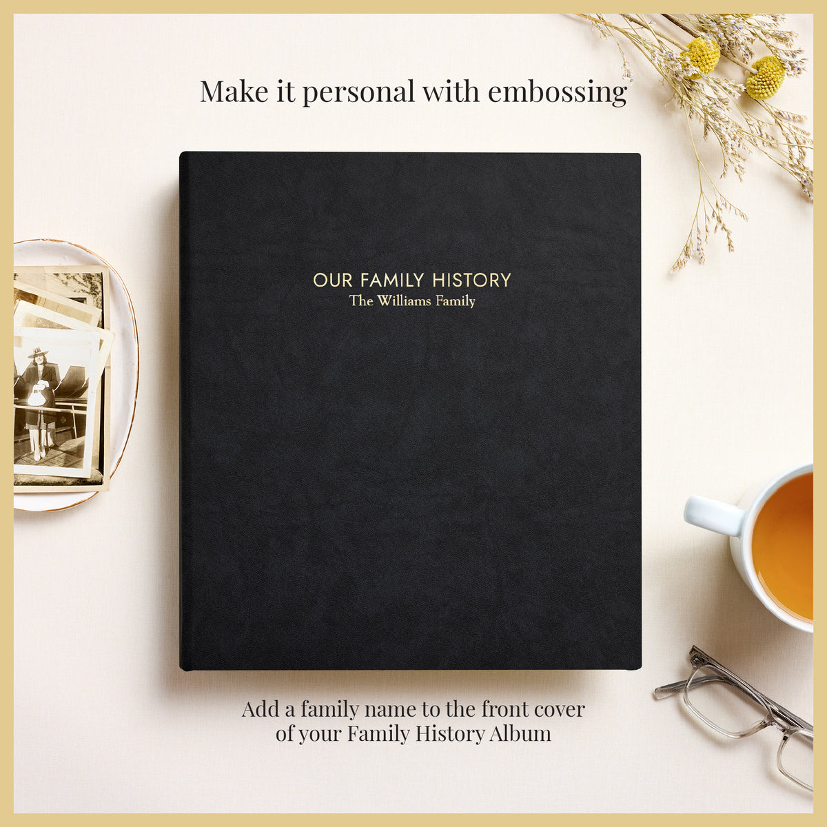 The Family History Album | Black Vegan Leather