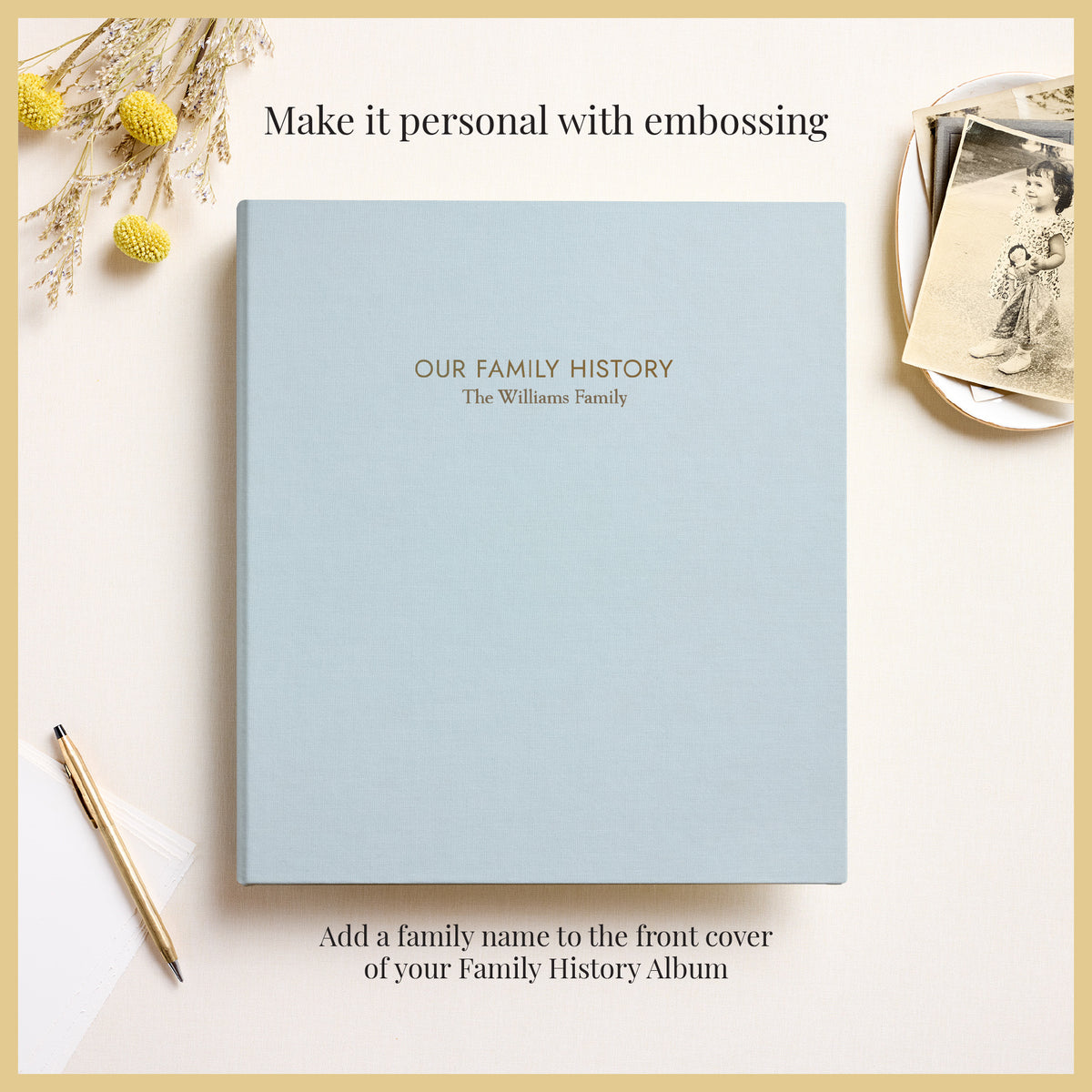 The Family History Album | Light Blue Cotton