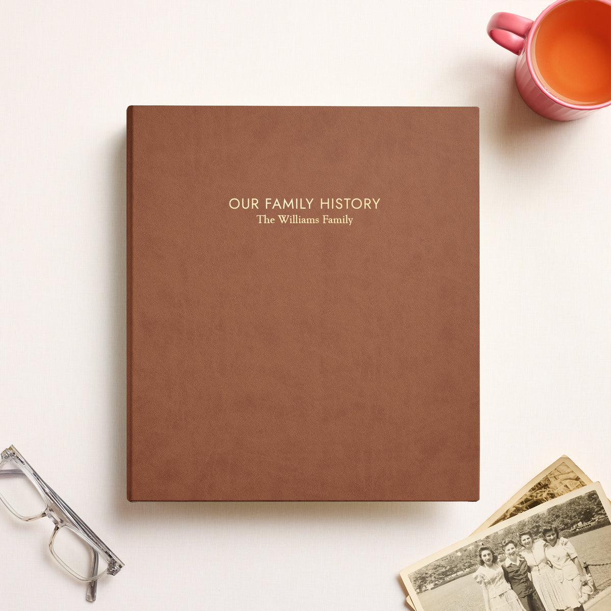The Family History Album | Light Brown Vegan Leather