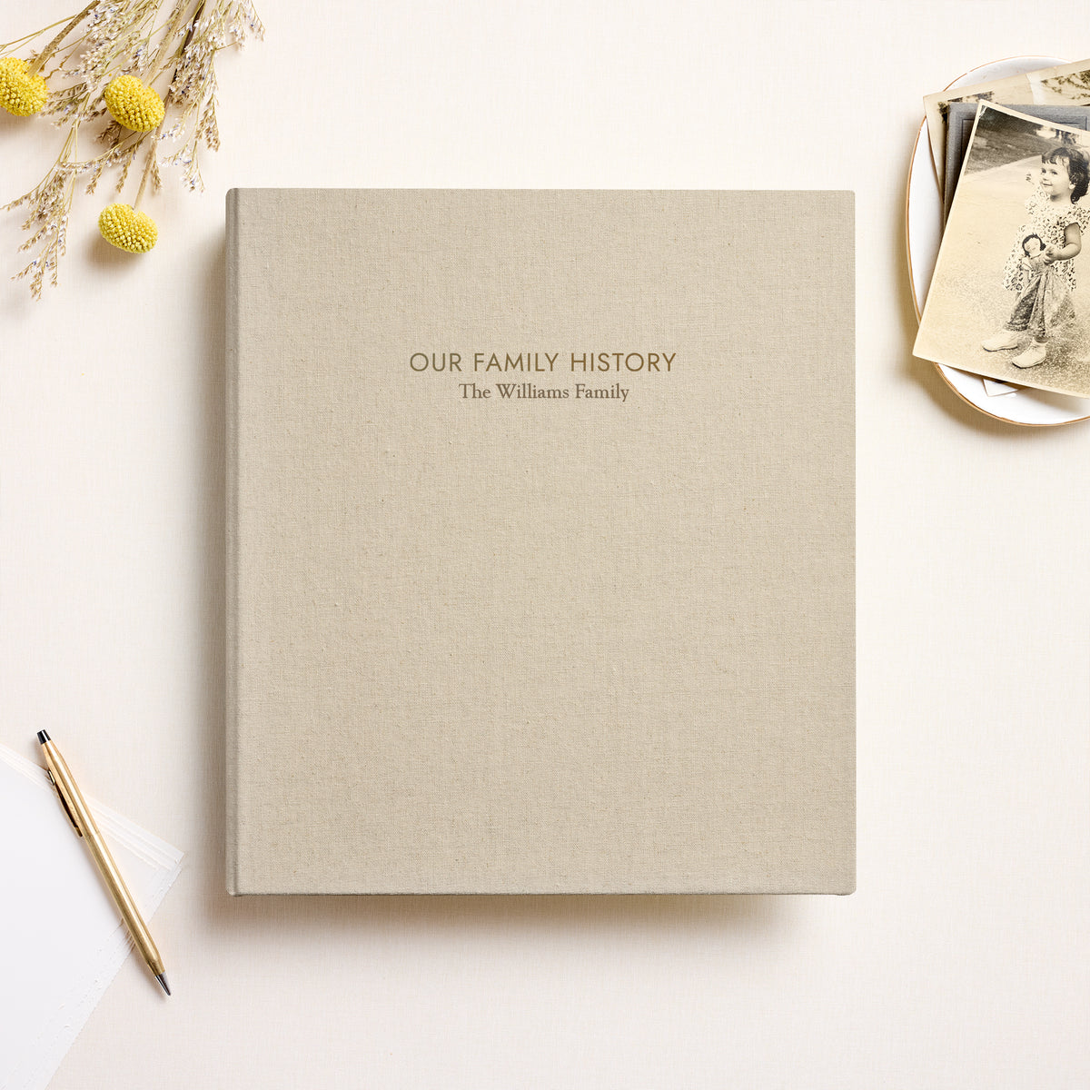 The Family History Album | Natural Linen