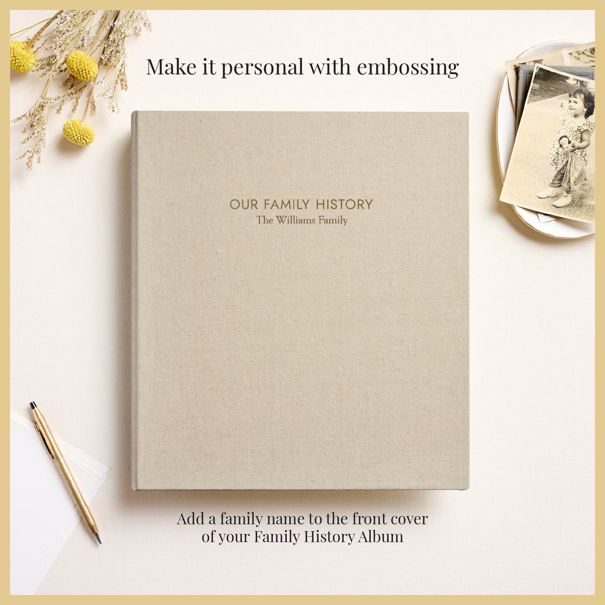 The Family History Album | Natural Linen