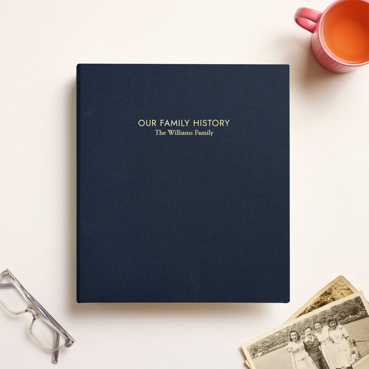 The Family History Album | Navy Blue Cotton