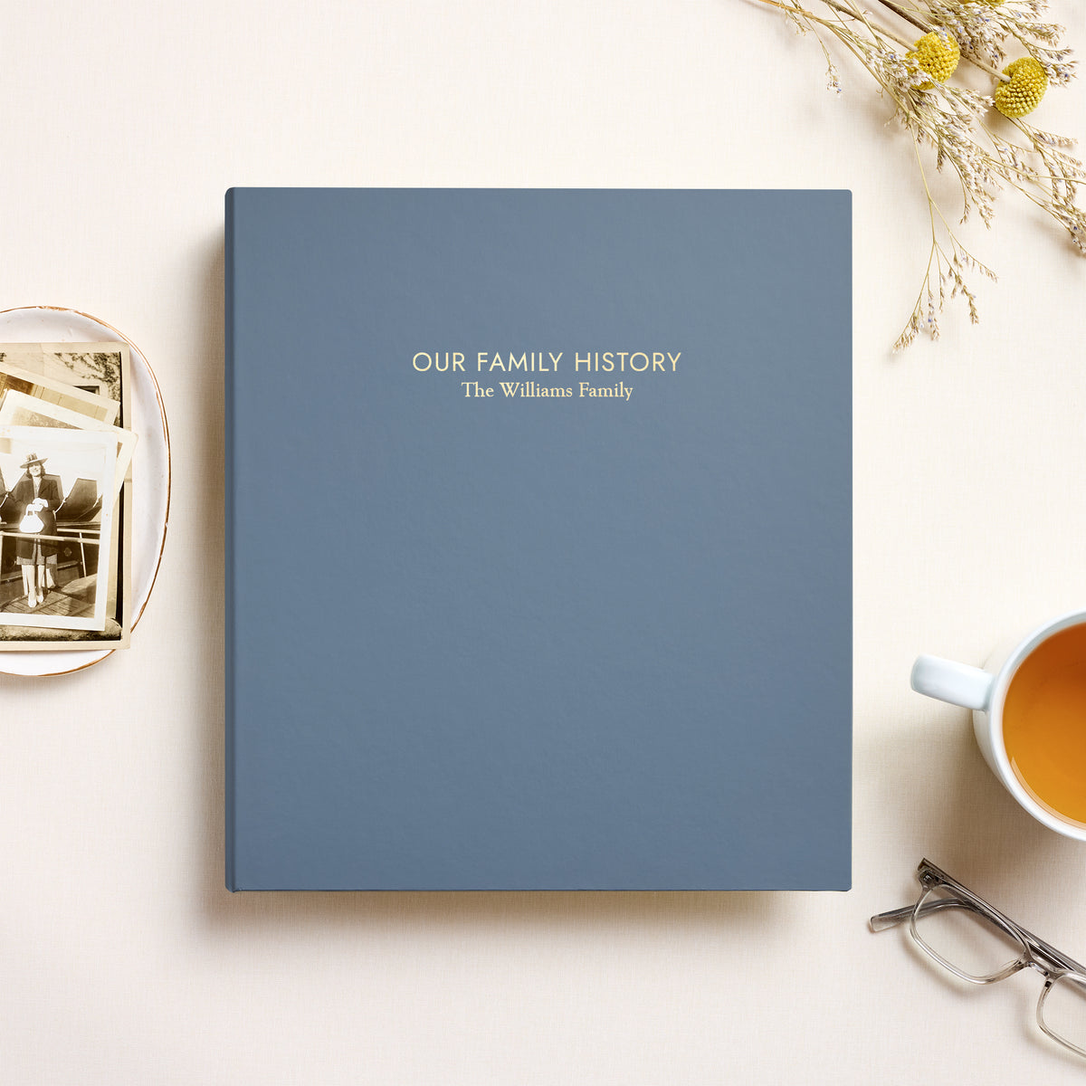 The Family History Album | Ocean Blue Vegan Leather