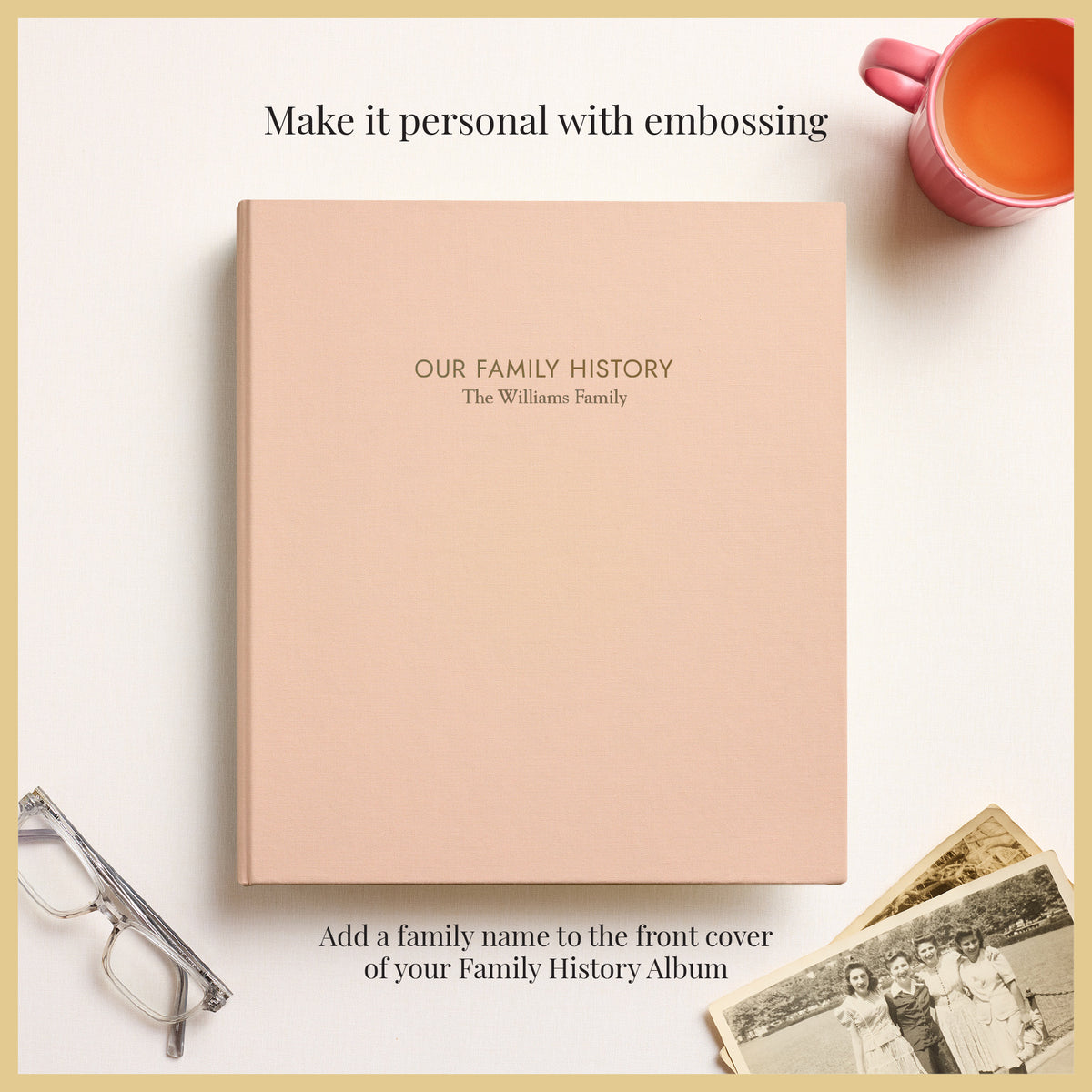 The Family History Album | Peachy Pink Cotton