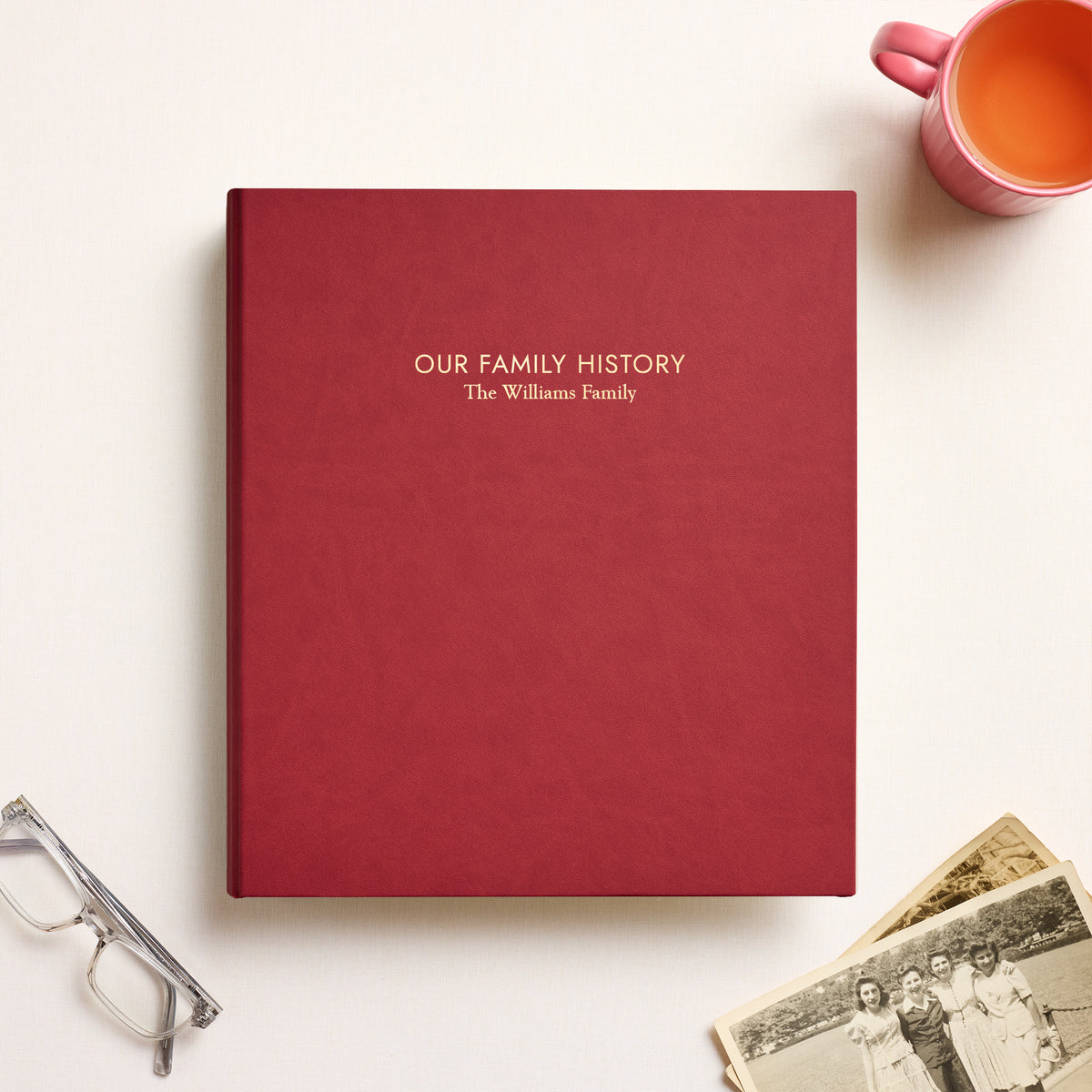 The Family History Album | Red Vegan Leather