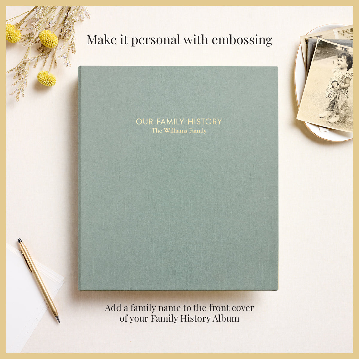 The Family History Album | Robin's Egg Blue Silk