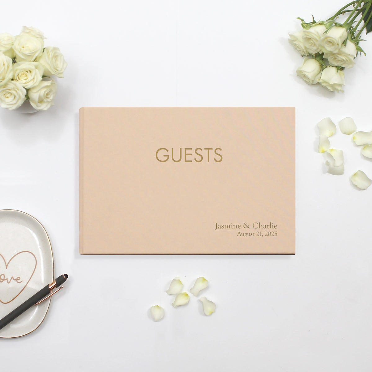The Classic Guestbook | Peachy Pink Cotton