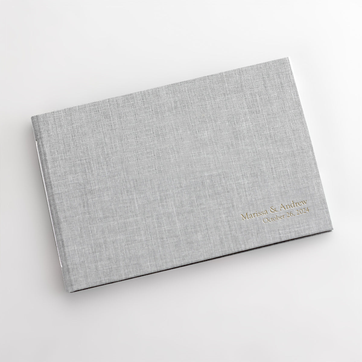 Guestbook with Dove Gray Cotton Cover