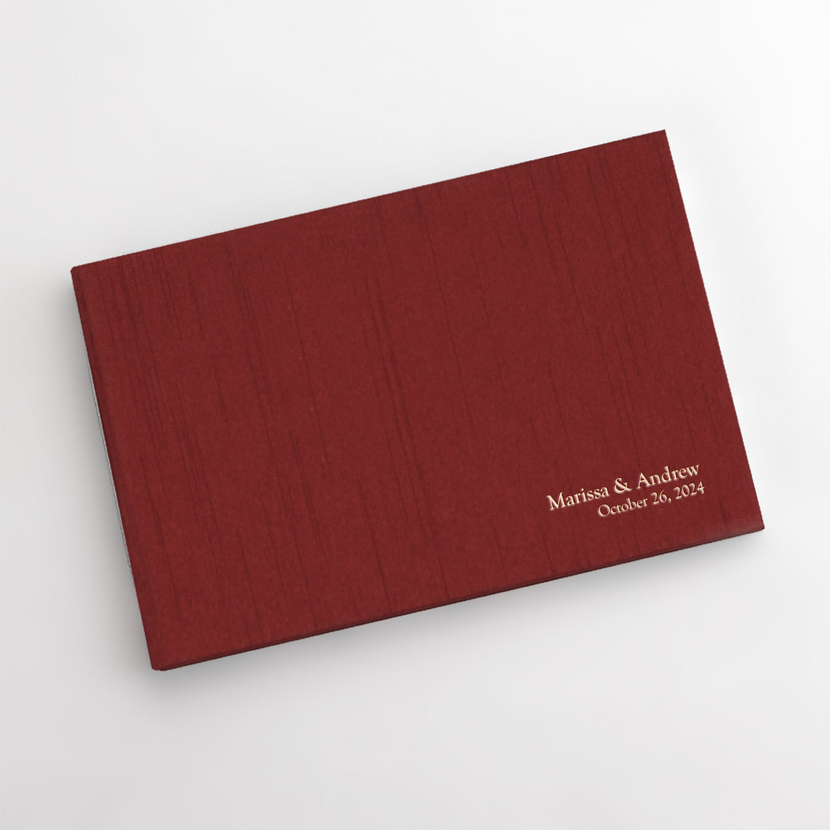 Guestbook with Garnet Silk Cover
