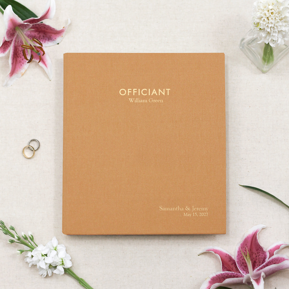 The Officiant Binder | Antique Gold Silk