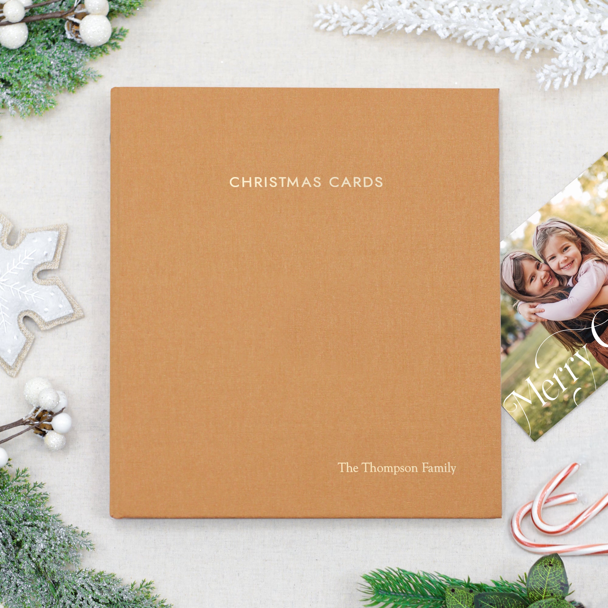 The Christmas Card Album | Antique Gold Silk The Christmas Card Album | Antique Gold Silk