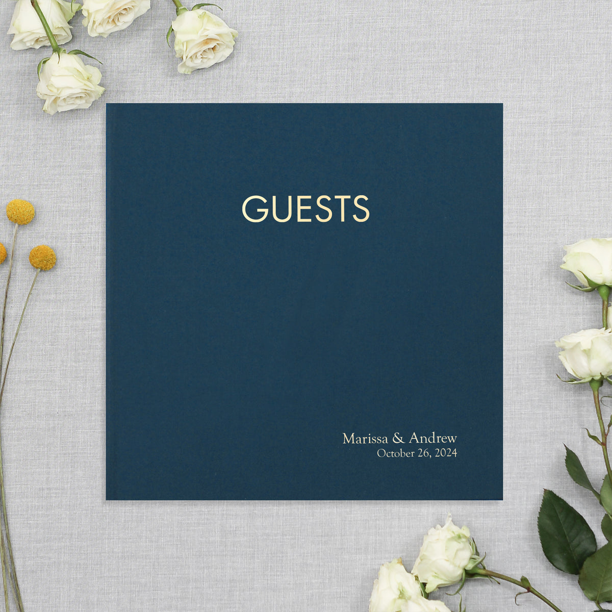 Event Guestbook | Cover: Navy Blue Cotton | Available Personalized