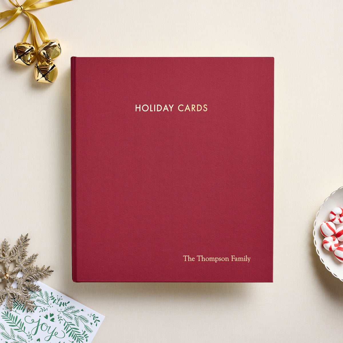 The Holiday Card Album | Cranberry Red Cotton