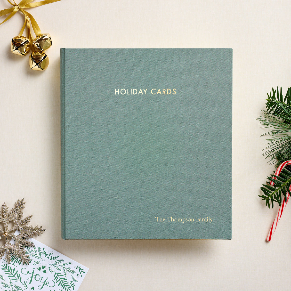 The Holiday Card Album | Jade Green Cotton