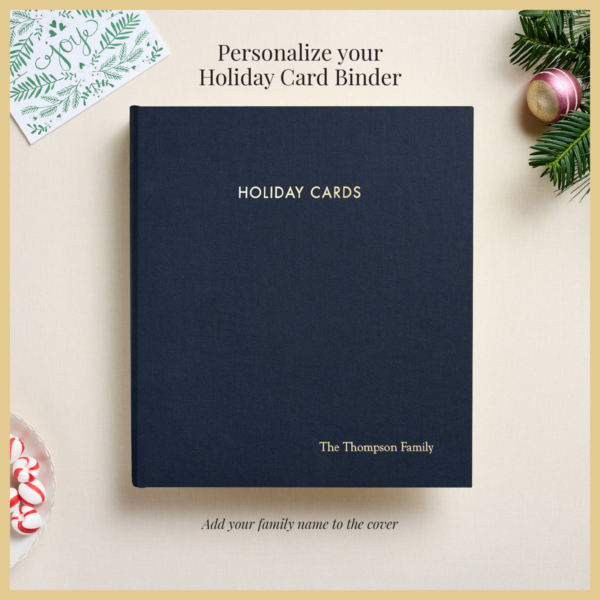 The Holiday Card Album | Navy Blue Cotton