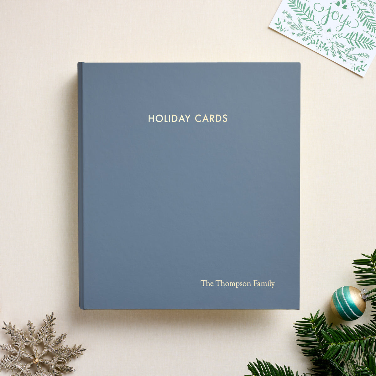 The Holiday Card Album | Ocean Blue Vegan Leather