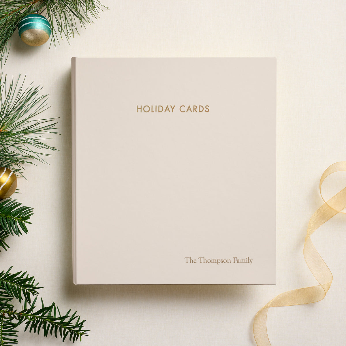 The Holiday Card Album | Pearl White Vegan Leather
