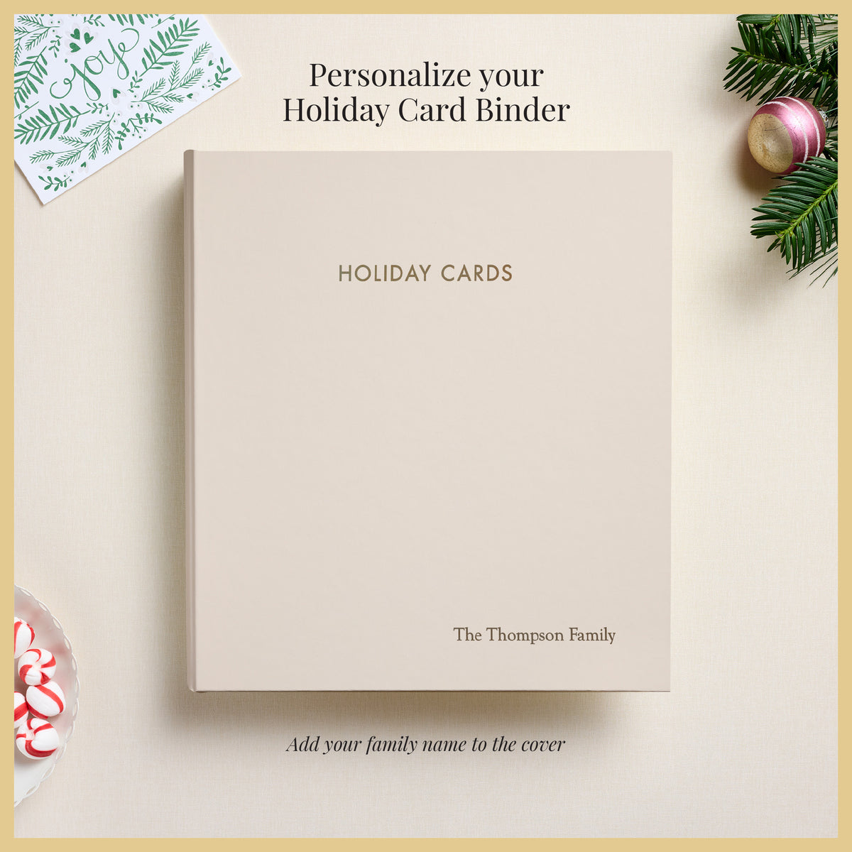 The Holiday Card Album | Pearl White Vegan Leather