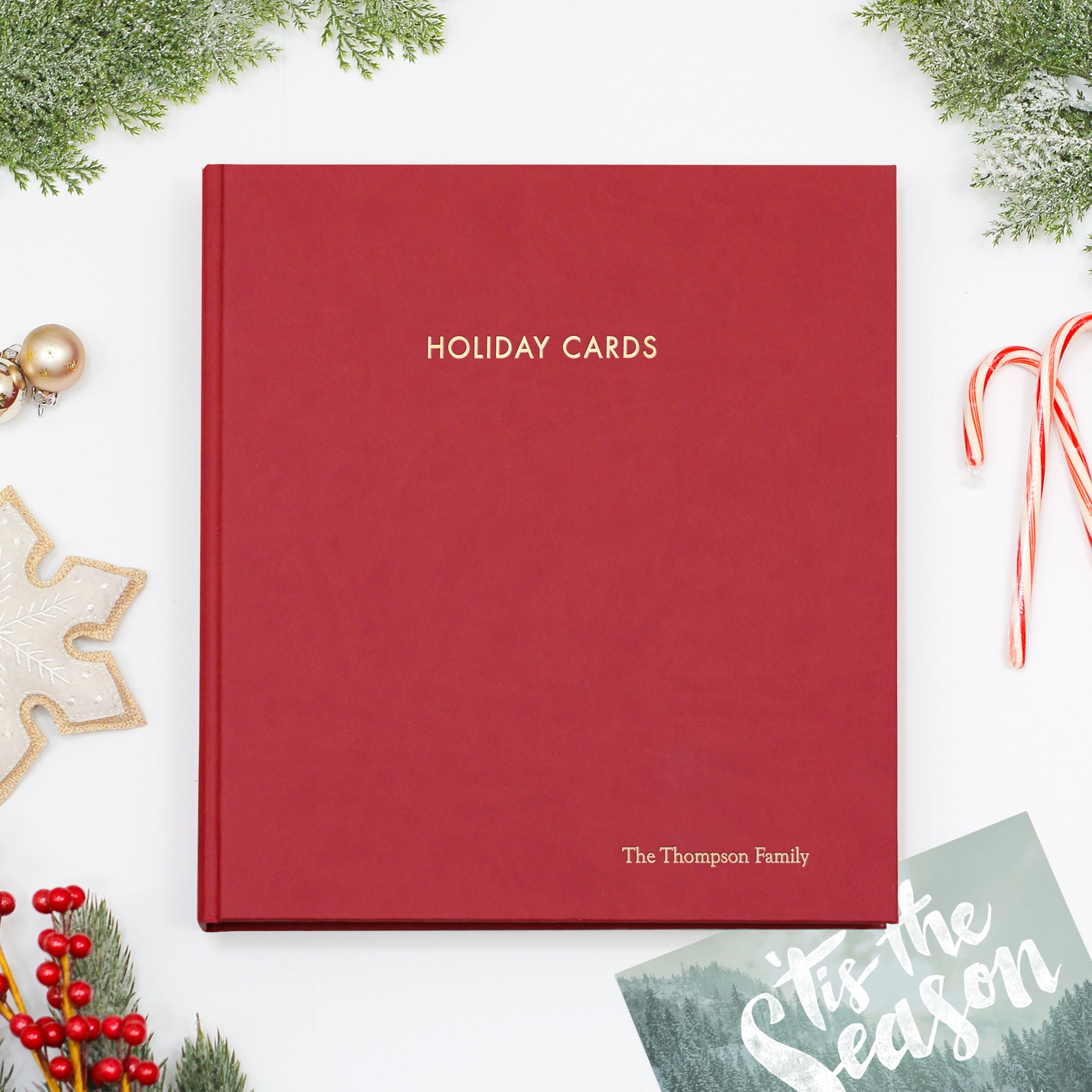 Holiday Card Album | Personalized Holiday Card Keepsake | Rag & Bone Bindery Holiday Card Album | Personalized Holiday Card Keepsake | Rag & Bone Bindery