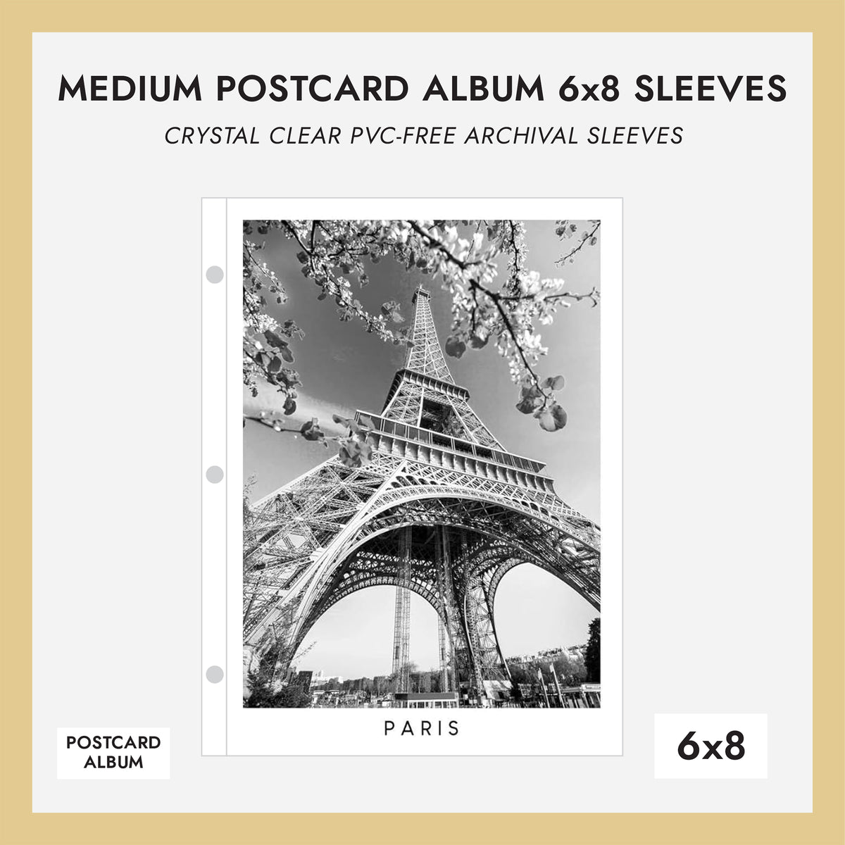 6x8 Medium Postcard Album Sleeves (for 6x8 Postcards) Set Of 10 - Rag & Bone Bindery 6x8 Medium Postcard Album Sleeves (for 6x8 Postcards) Set Of 10 - Rag & Bone Bindery