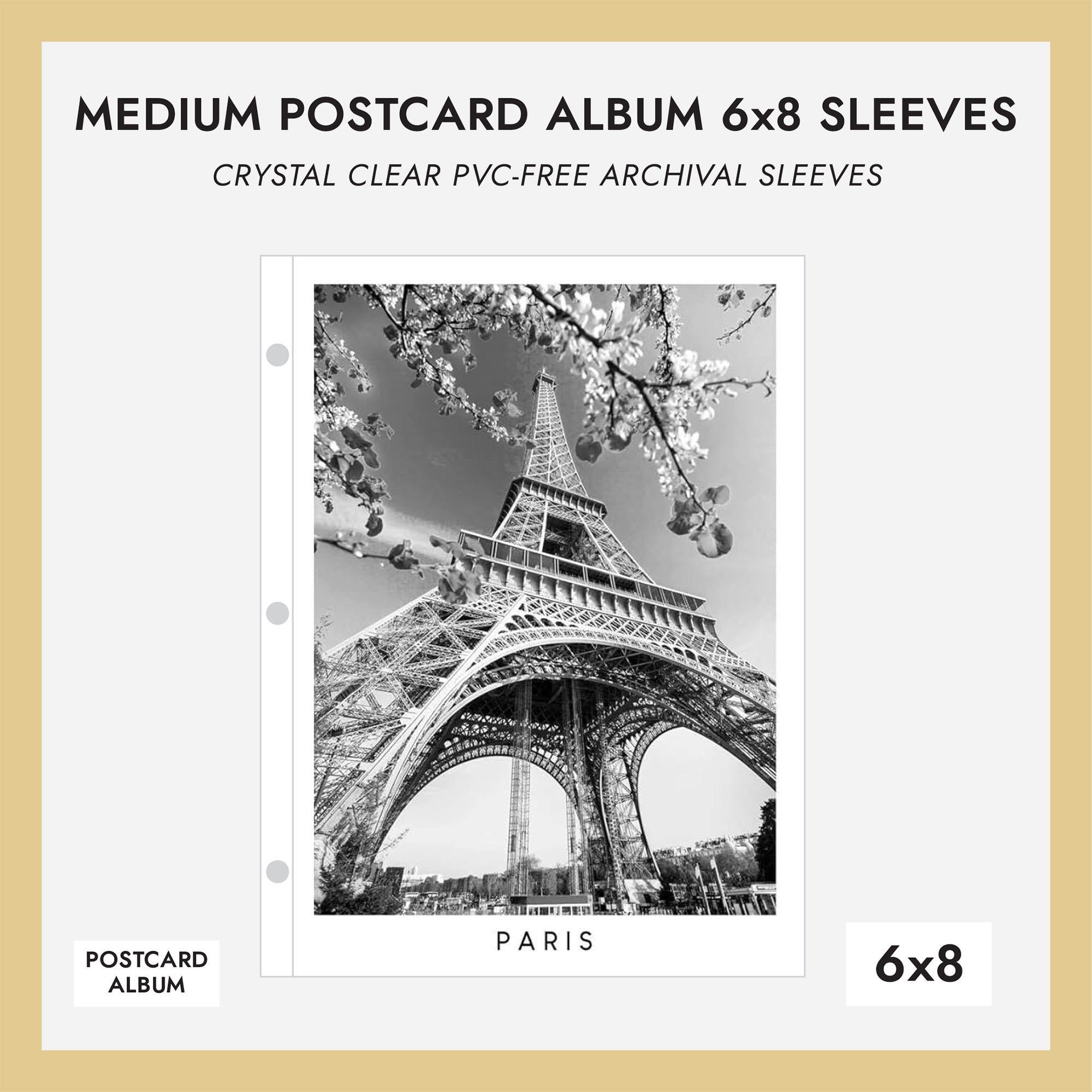 6x8 card sleeve 6x8 Medium Postcard Album Sleeves (for 6x8 Postcards) Set Of 10