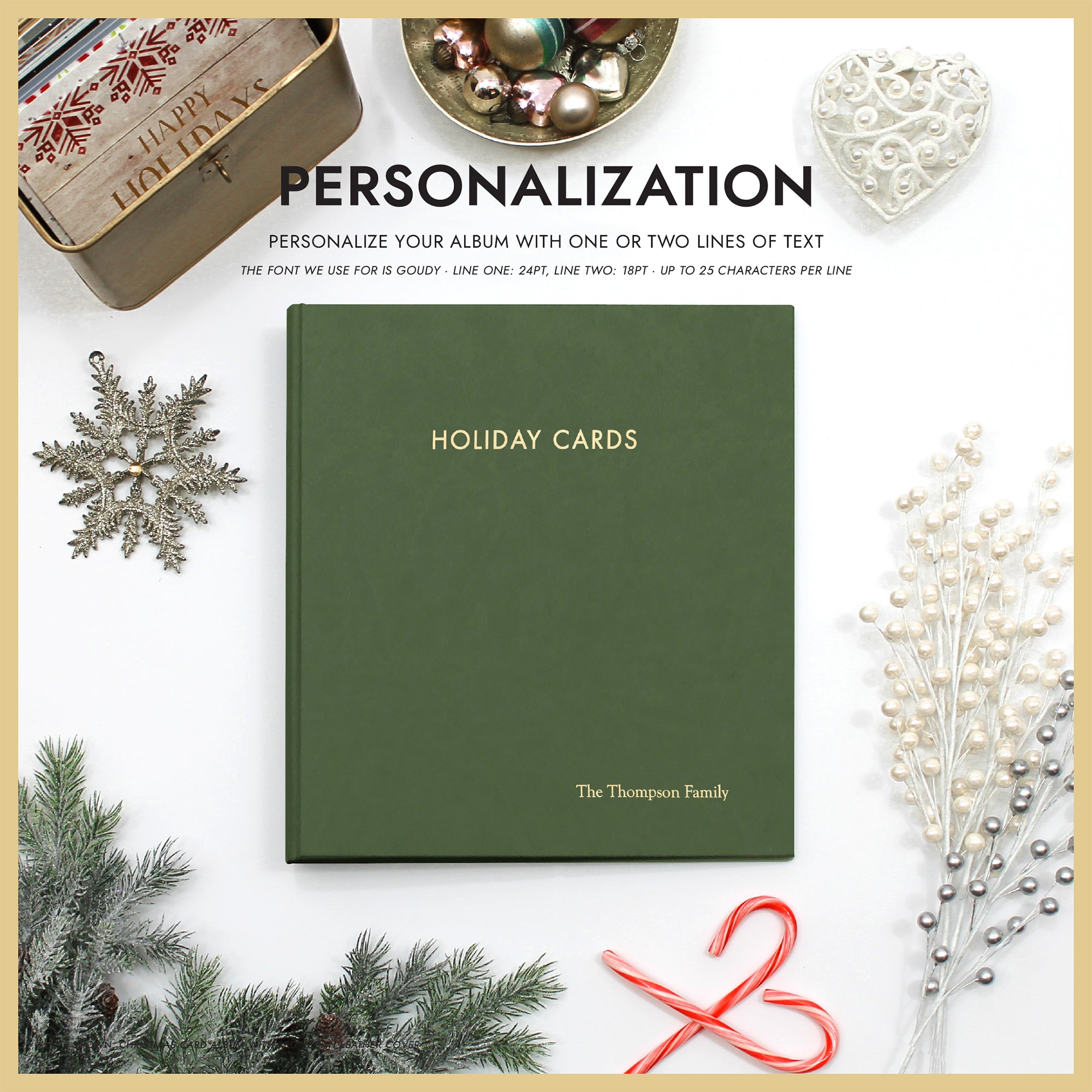 Holiday Card Album | Personalized Holiday Card Keepsake | Rag & Bone Bindery Holiday Card Album | Personalized Holiday Card Keepsake | Rag & Bone Bindery