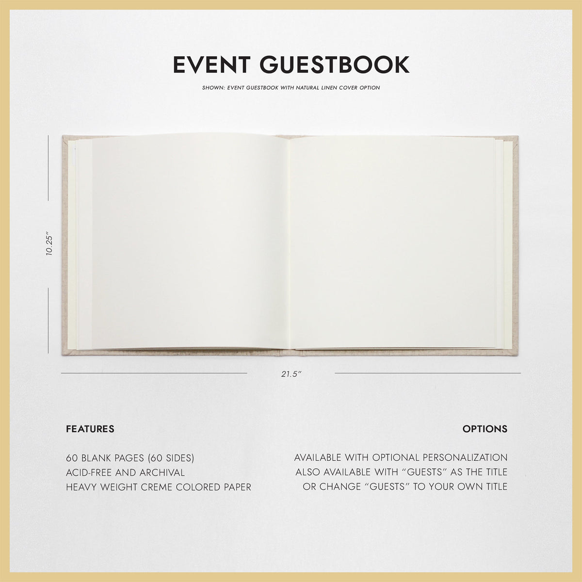 Event Guestbook | Cover: Navy Blue Cotton | Available Personalized