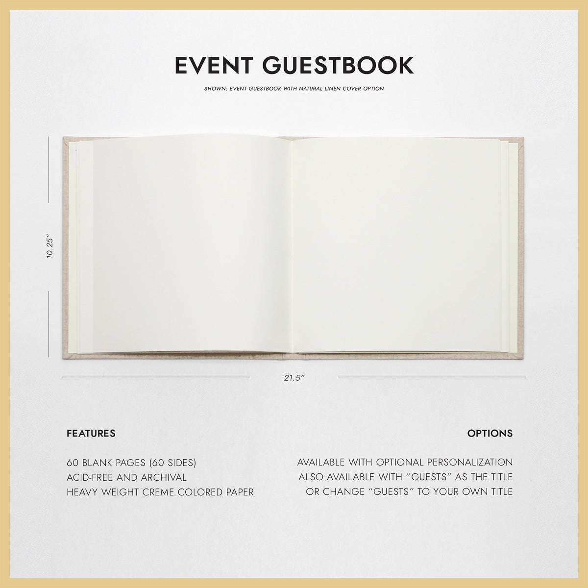 Event Guestbook | Cover: Mango Cotton | Available Personalized