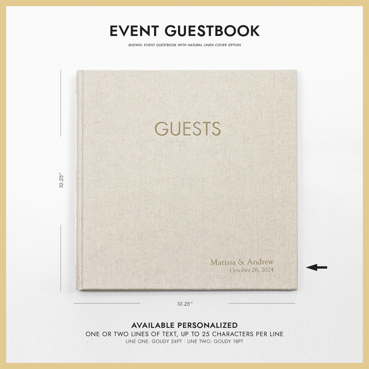 Event Guestbook | Cover: Navy Silk | Available Personalized