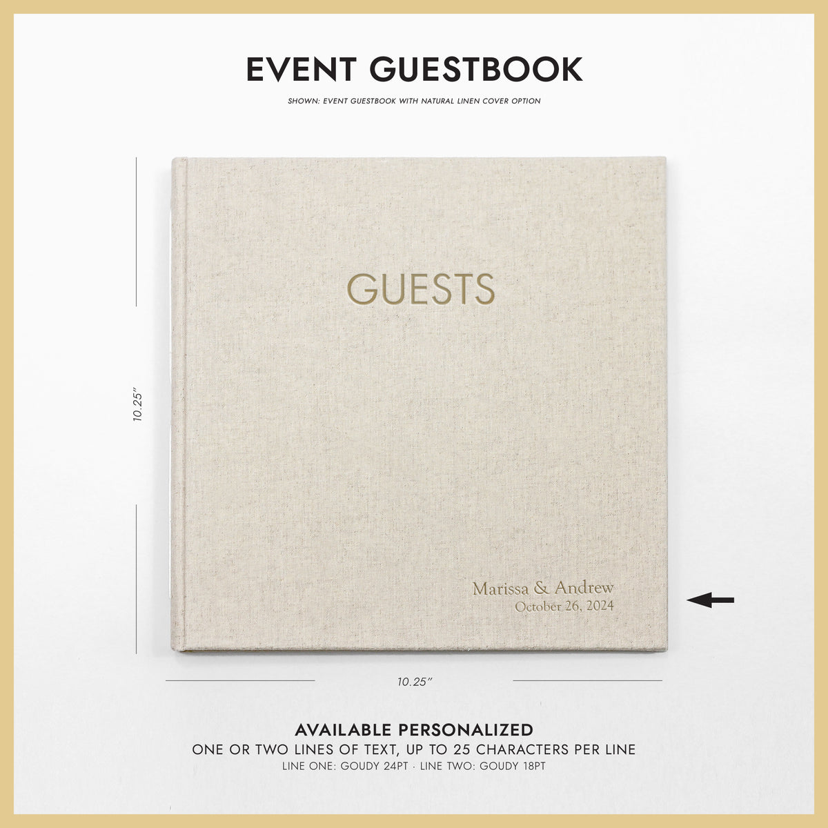Event Guestbook | Cover: Misty Blue Silk | Available Personalized