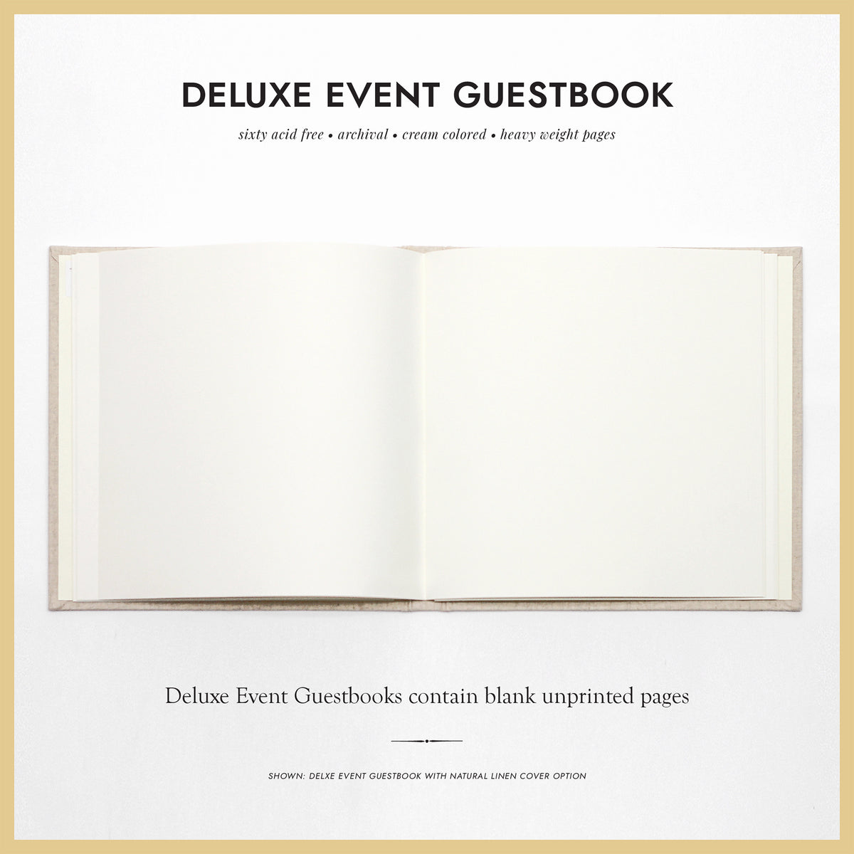 Event Guestbook | Cover: Light Gray Linen | Available Personalized