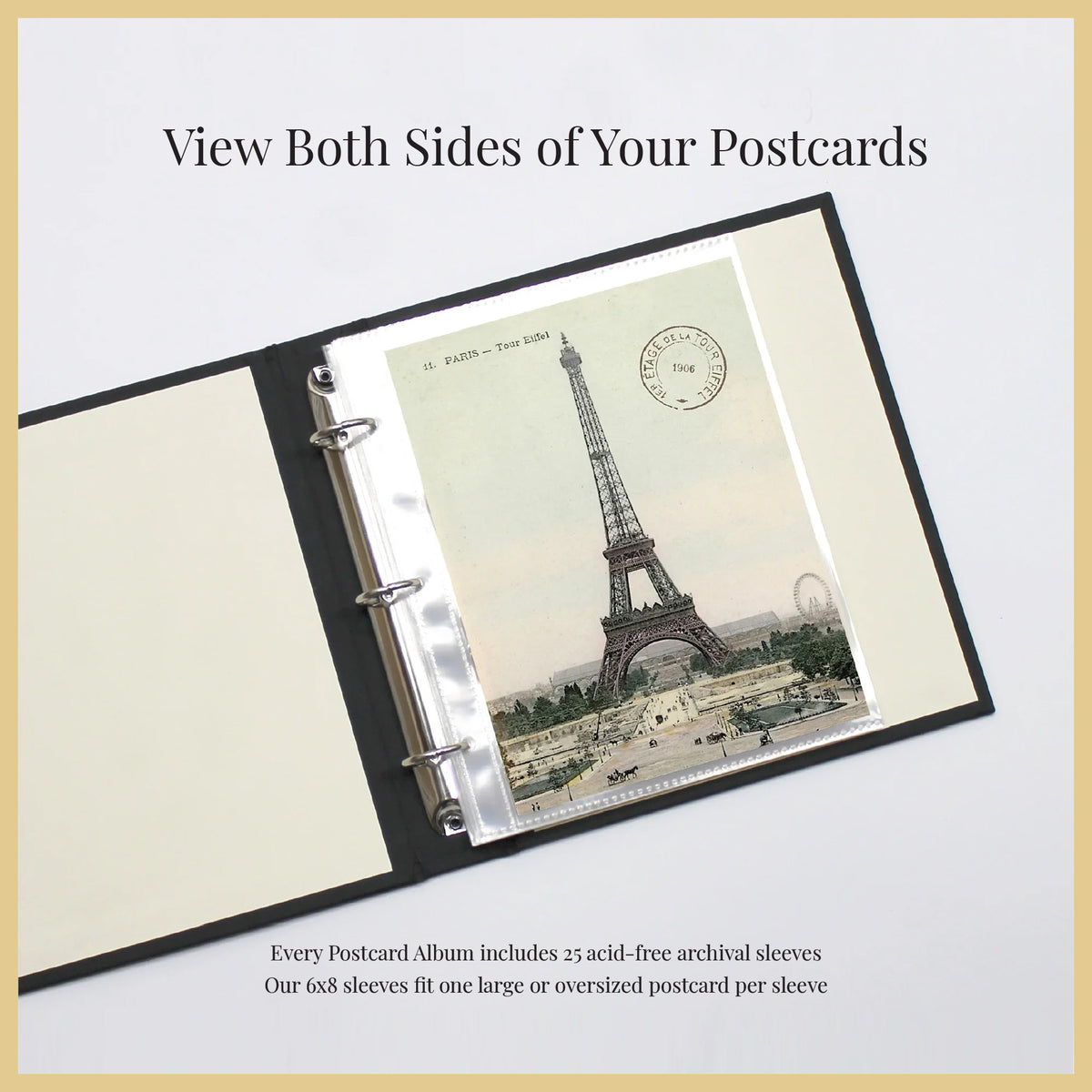 The Medium Postcard Album | Teal Blue Cotton