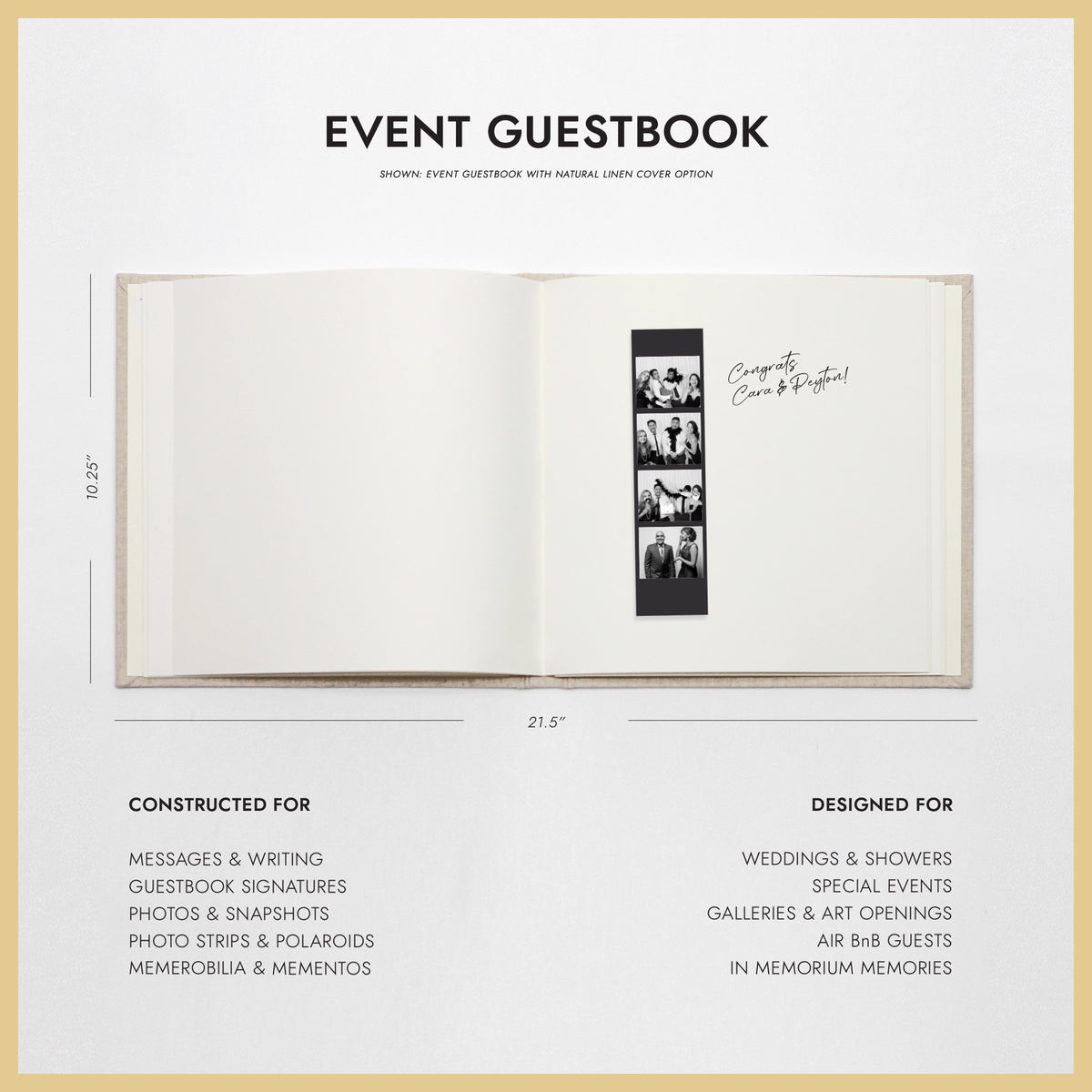 Event Guestbook | Cover: Garnet Silk | Available Personalized