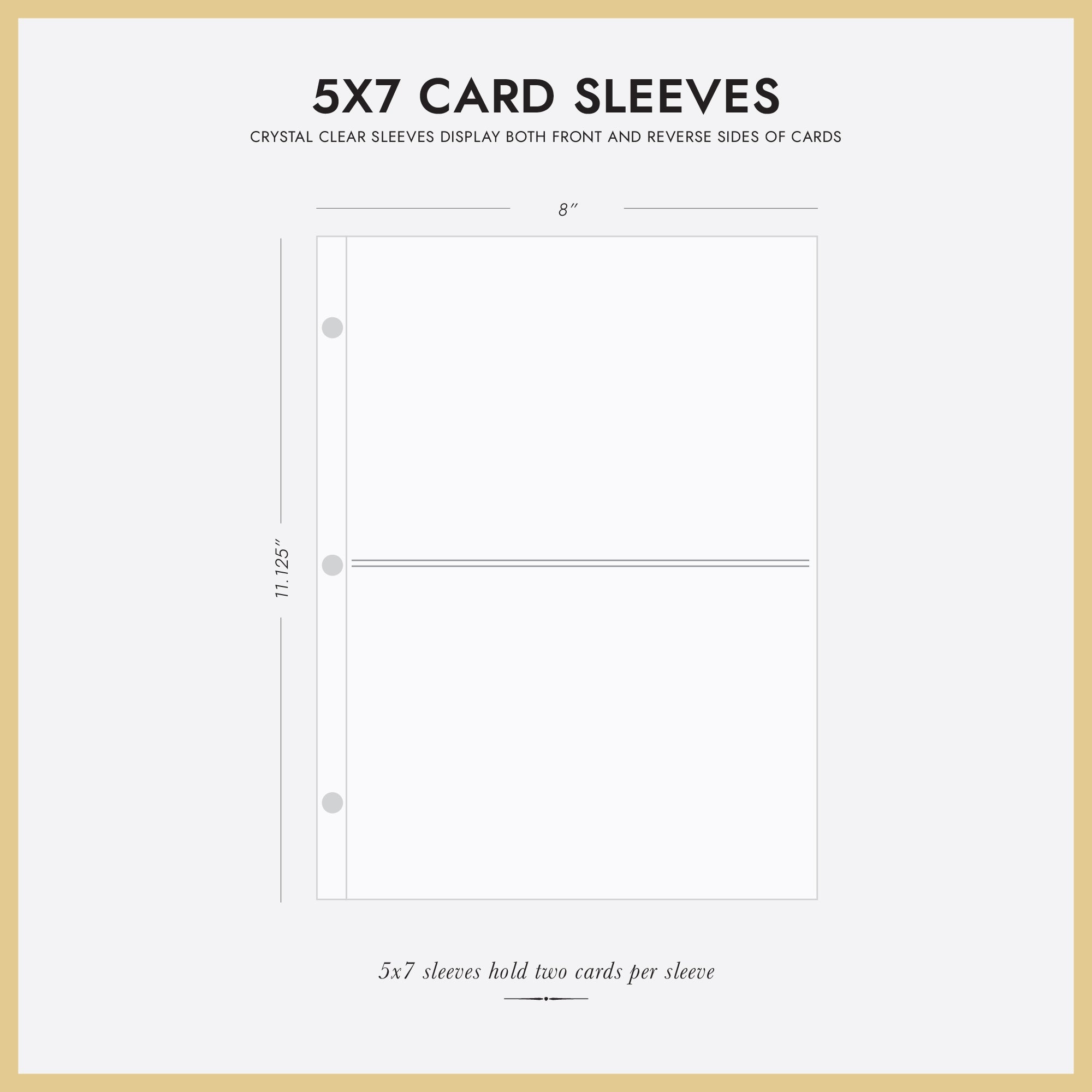 5x7 card sleeve The Birthday Card Binder