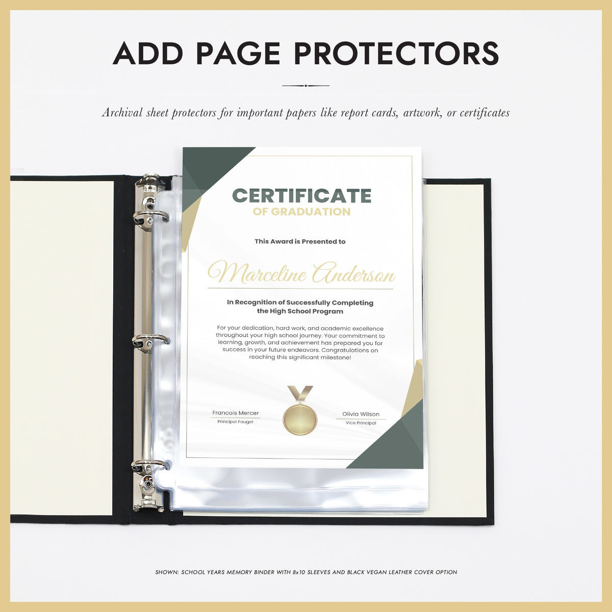 School Years Memory Binder with Pink Silk Cover