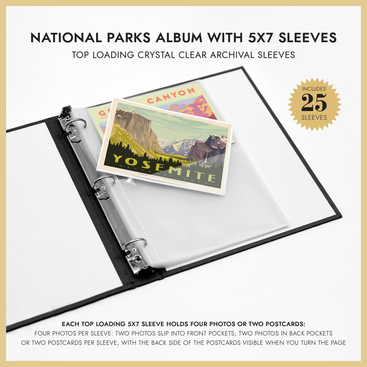 National Parks Album | Cover: Indigo Vegan Leather | Available Personalized