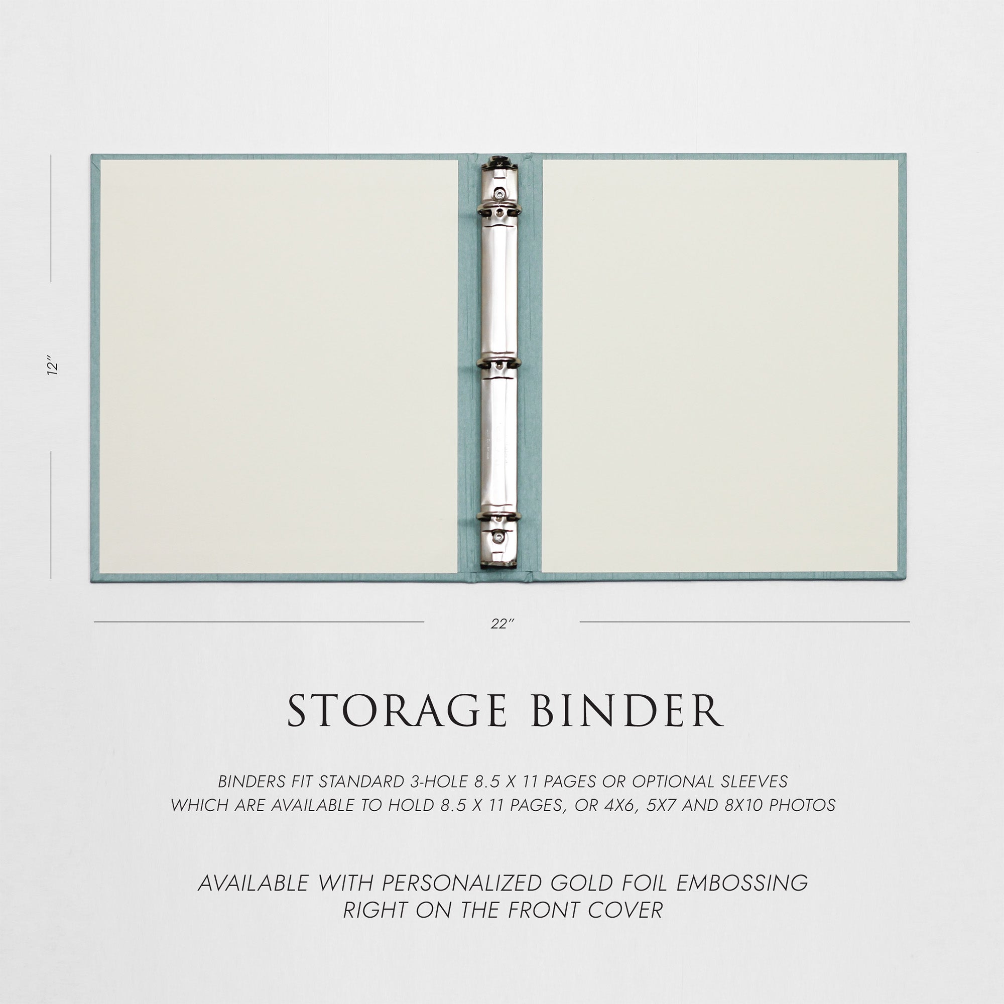 Storage Binder for Photos or Documents with Celery Cotton Cover - Rag &  Bone Bindery