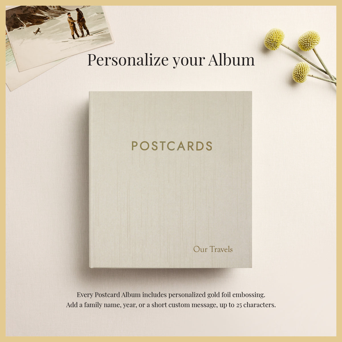 The Medium Postcard Album | Ivory Silk
