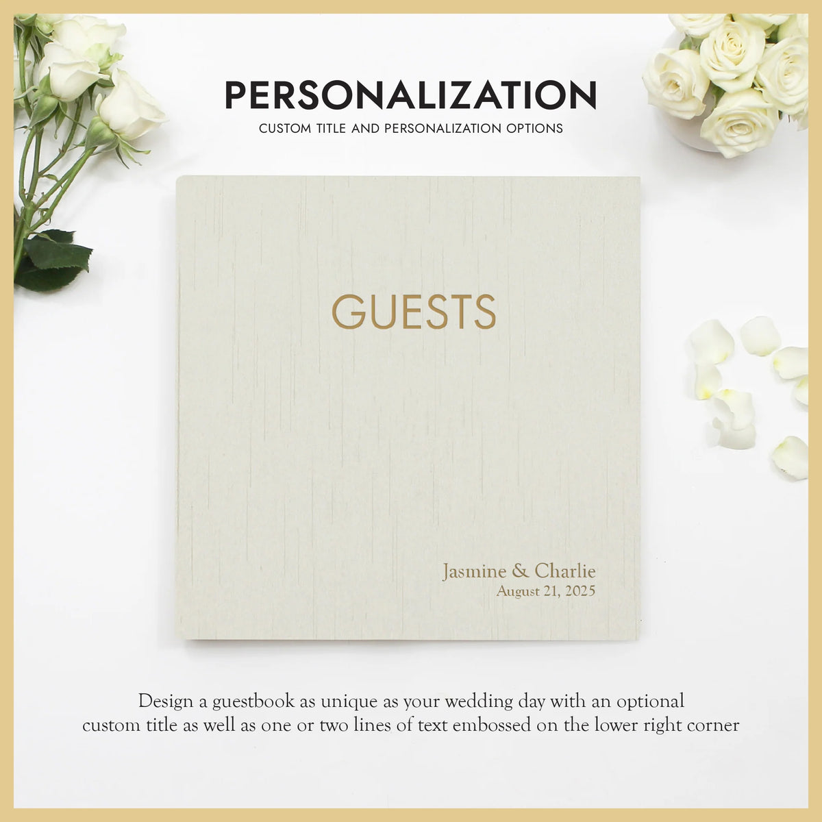 Event Guestbook | Cover: Ivory Silk | Available Personalized