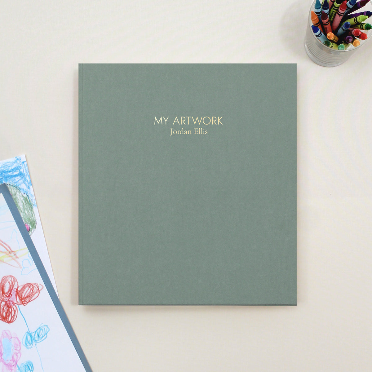 My Artwork Binder | Jade Green Cotton