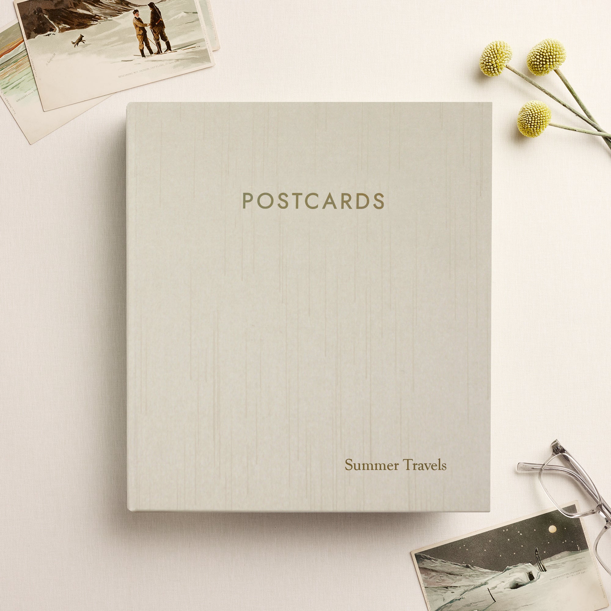 Large Postcard Album | Personalized Postcard Storage Binder | Rag