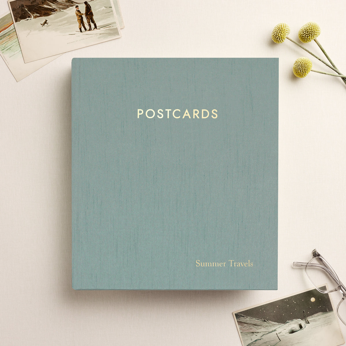 The Large Postcard Album | Robin's Egg Blue Silk
