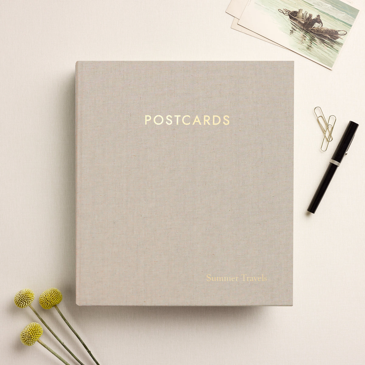 The Large Postcard Album | Natural Linen