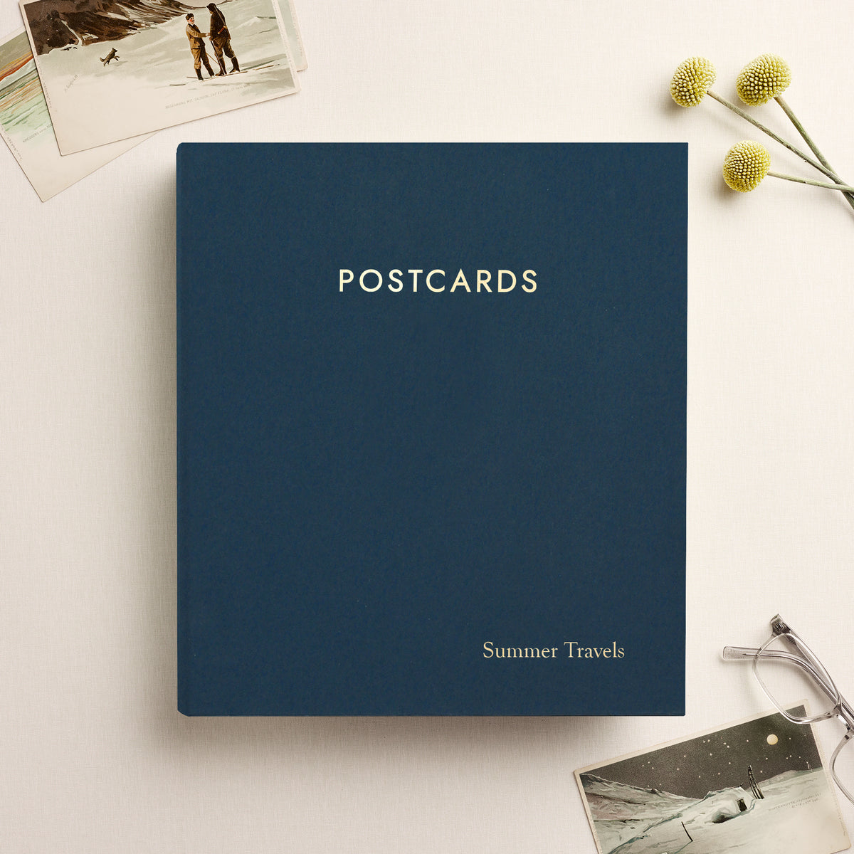 The Large Postcard Album | Navy Blue Cotton