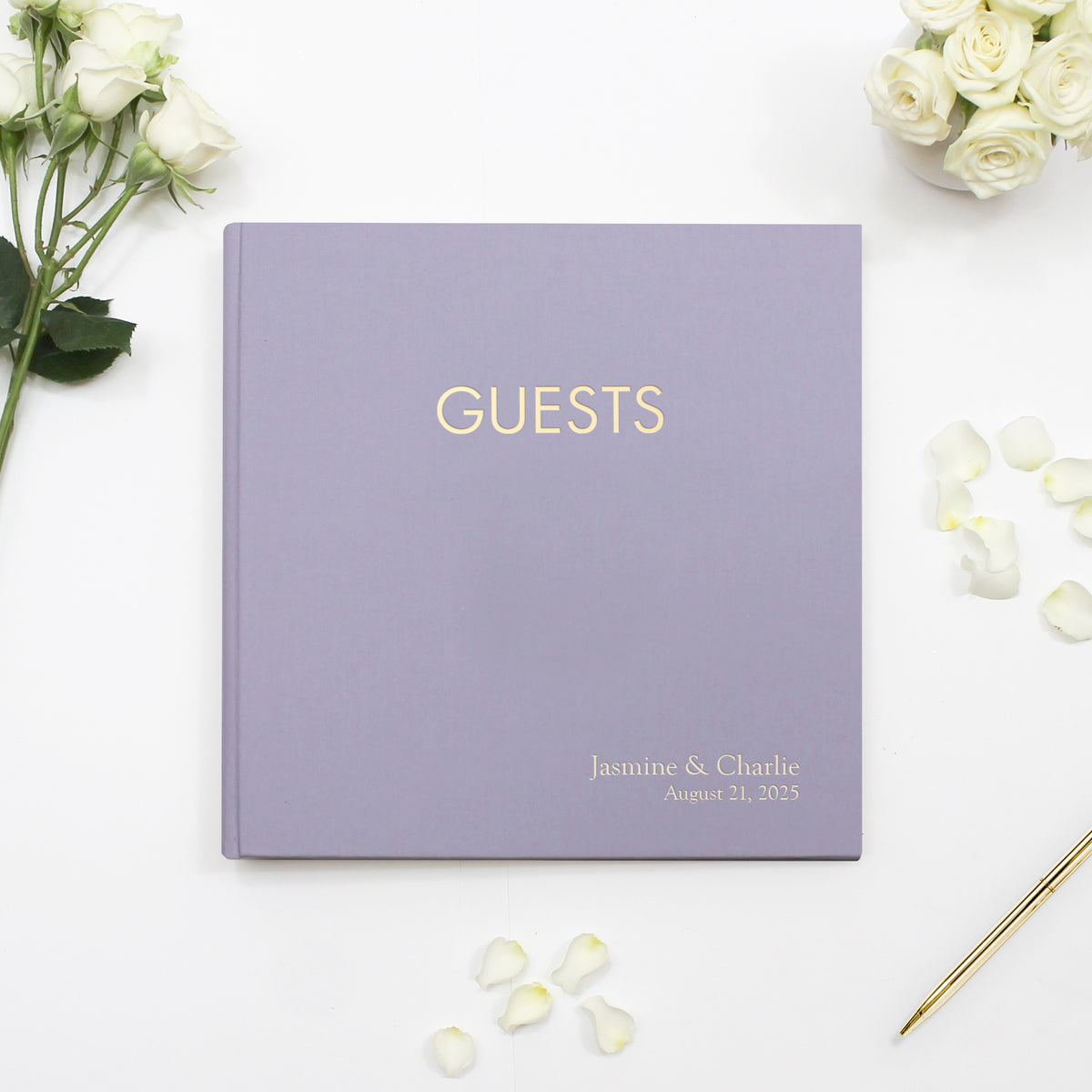 Event Guestbook | Cover: Lavender Cotton | Available Personalized