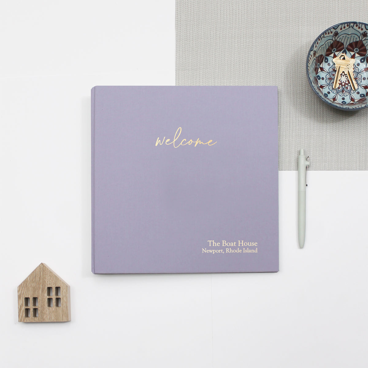 The Welcome Guestbook | Lavender Cotton